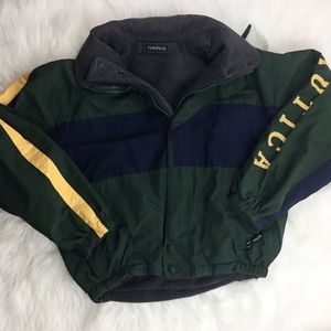 NAUTICA Vintage Snow Jacket Blue Green Yellow